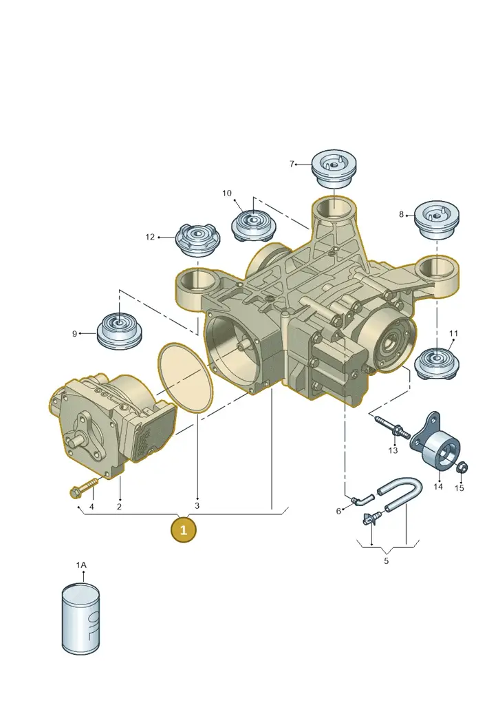 0CQ525010AA — Audi A3 Sportback (2016-2020) diagram 890525000, position 1