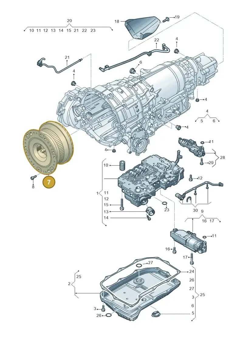 0D5323571D — Audi A5 Cabriolet (2016-2025) diagram 859325800, position 7