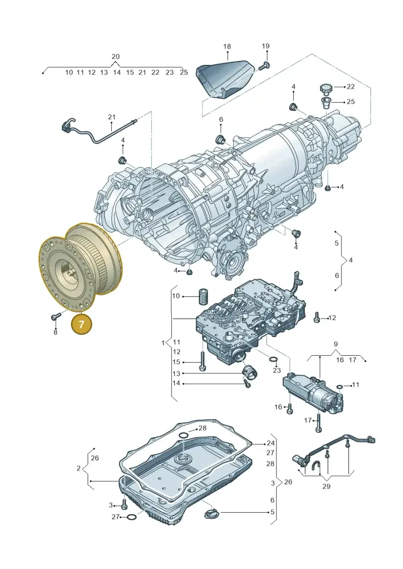 0D5323571H — Audi A5 Sportback (2016-2025) diagram 897325090, position 7