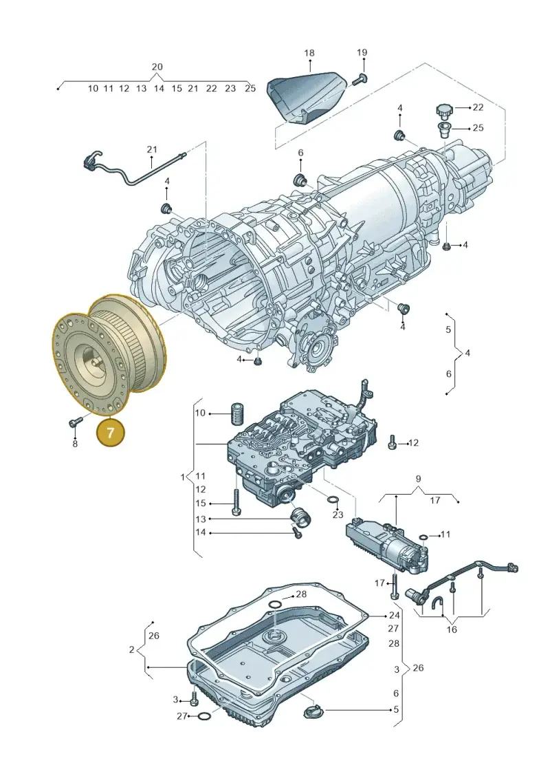 0D5323571H — Audi A6 (2018-2025) diagram 838325800, position 7