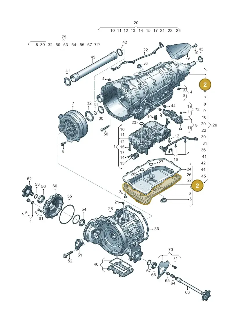 0D5398009B — Volkswagen Touareg (2017-2023) diagram 439300210, position 2