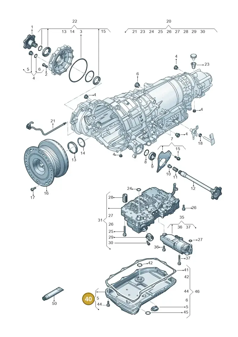 0D5398009C — Volkswagen Touareg (2017-2023) diagram 787300510, position 40