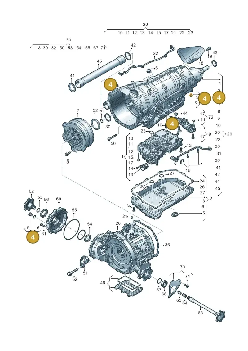 0D5398048A — Volkswagen Touareg (2017-2023) diagram 439300210, position 4