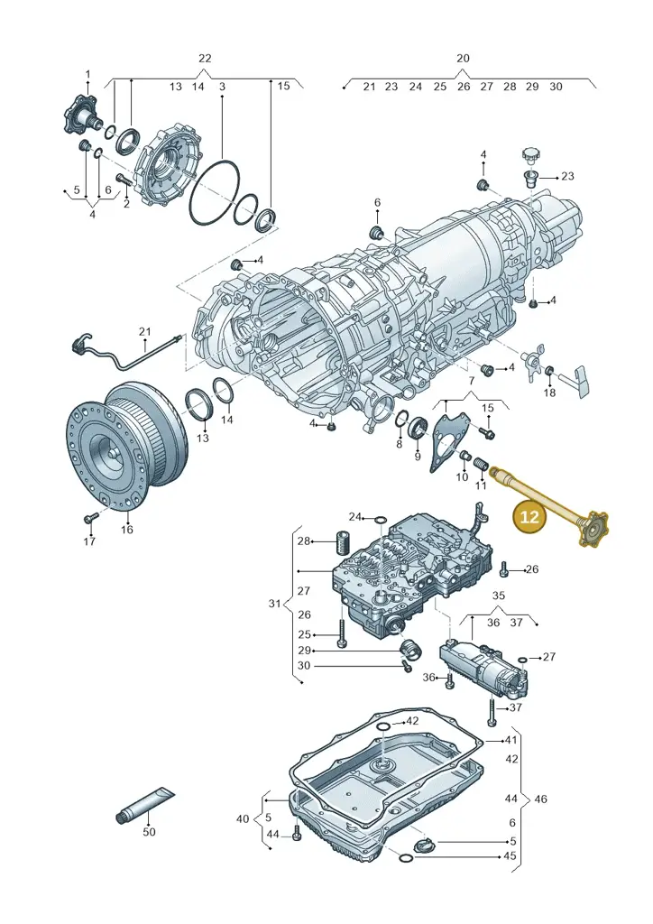 0D5409355F — Volkswagen Touareg (2017-2023) diagram 787300510, position 12