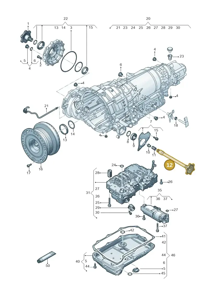 0D5409355F — Volkswagen Touareg (2017-2023) diagram 787300510, position 12