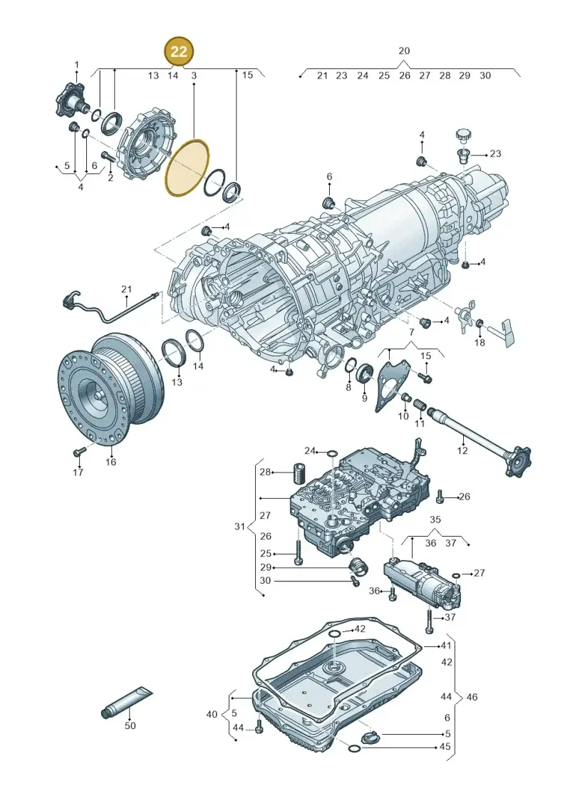 0D5498111 — Volkswagen Touareg (2017-2023) diagram 787300510, position 22