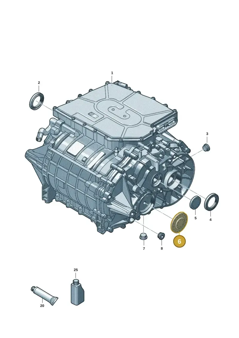0DD301125 — Volkswagen ID.7 Limousine Pro (2023-) diagram 14b300080, position 6