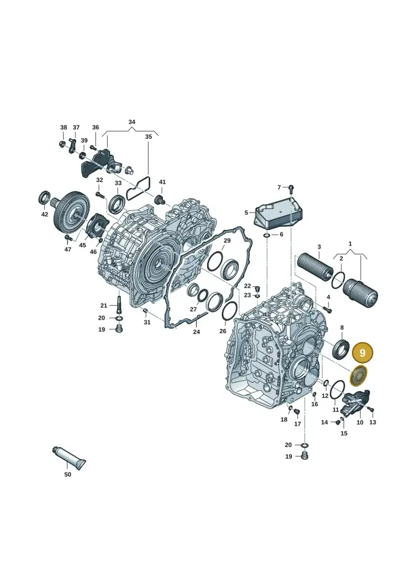 0DD301125 — Volkswagen Golf 2.0 BlueMotion (2019-2024) diagram 827300703, position 9