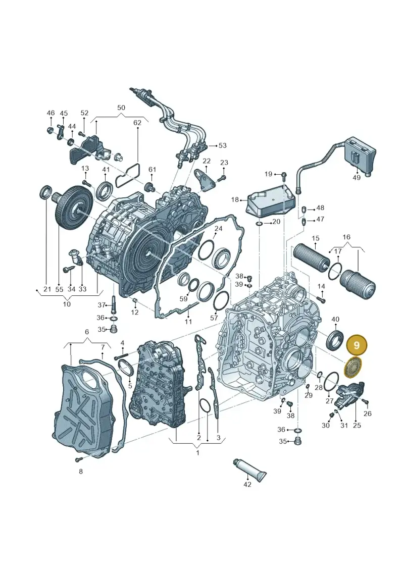 0DD301125 — Volkswagen Golf 1.4 BlueMotion (2012-2017) diagram 890321750, position 9