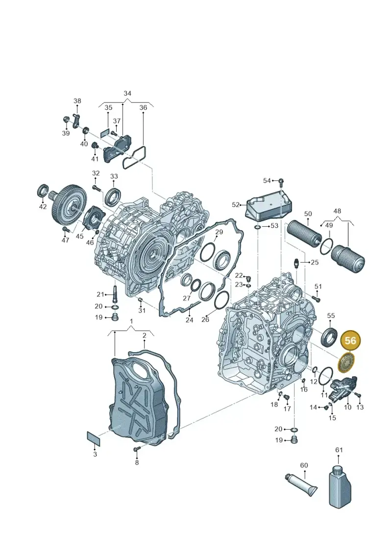 0DD301125 — Volkswagen Passat estate (2023-) diagram 7t0300705, position 56