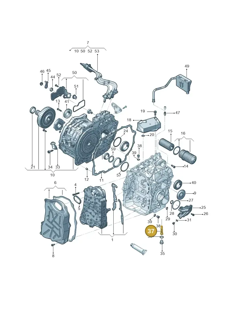 0DD321363 — Volkswagen Passat (2018-2022) diagram 589321075, position 37