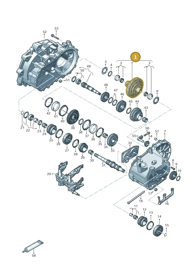 0DF409021D — Volkswagen Up! 1.0 BlueMotion (2016-2023) diagram 892305120, position 1