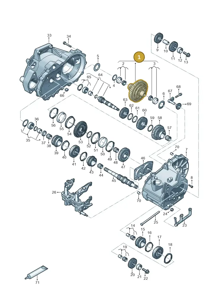 0DF409021F — Volkswagen Up! 1.0 BlueMotion (2016-2023) diagram 495300120, position 1