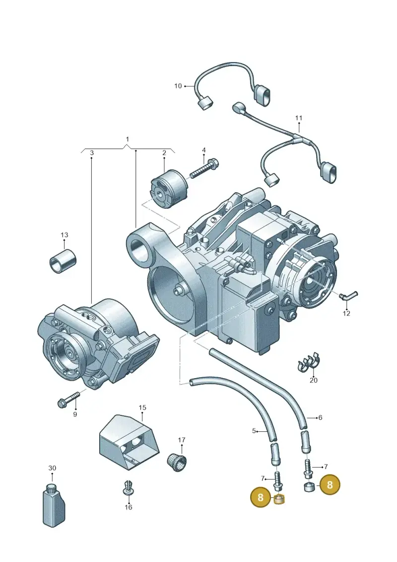 0DJ301485 — Volkswagen Transport. multivan (2019-2024) diagram 861525100, position 8