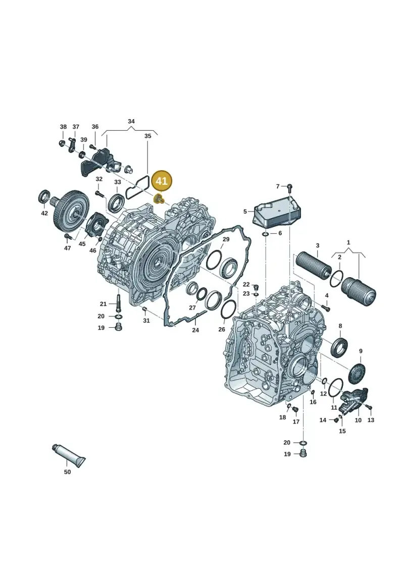 0EA122444 — Volkswagen Golf 2.0 BlueMotion (2019-2024) diagram 827300703, position 41