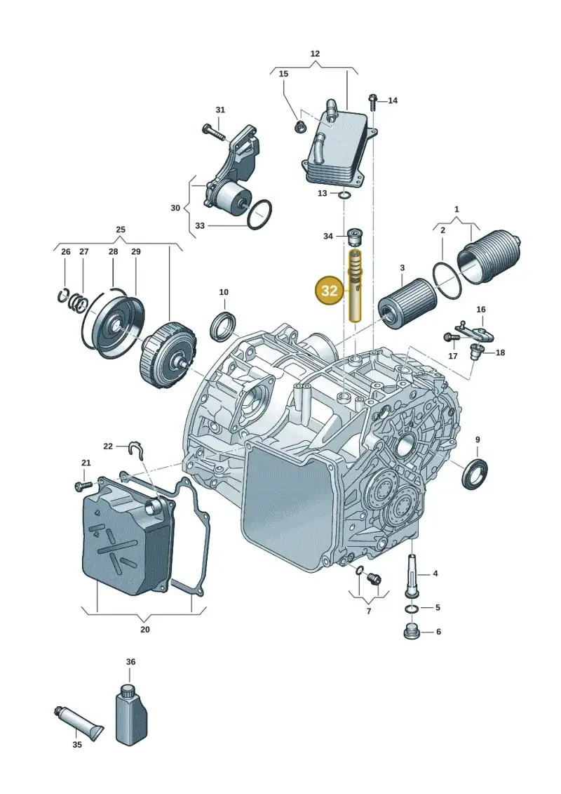 0GC301047D — Volkswagen Passat estate (2023-) diagram 7t0301590, position 32