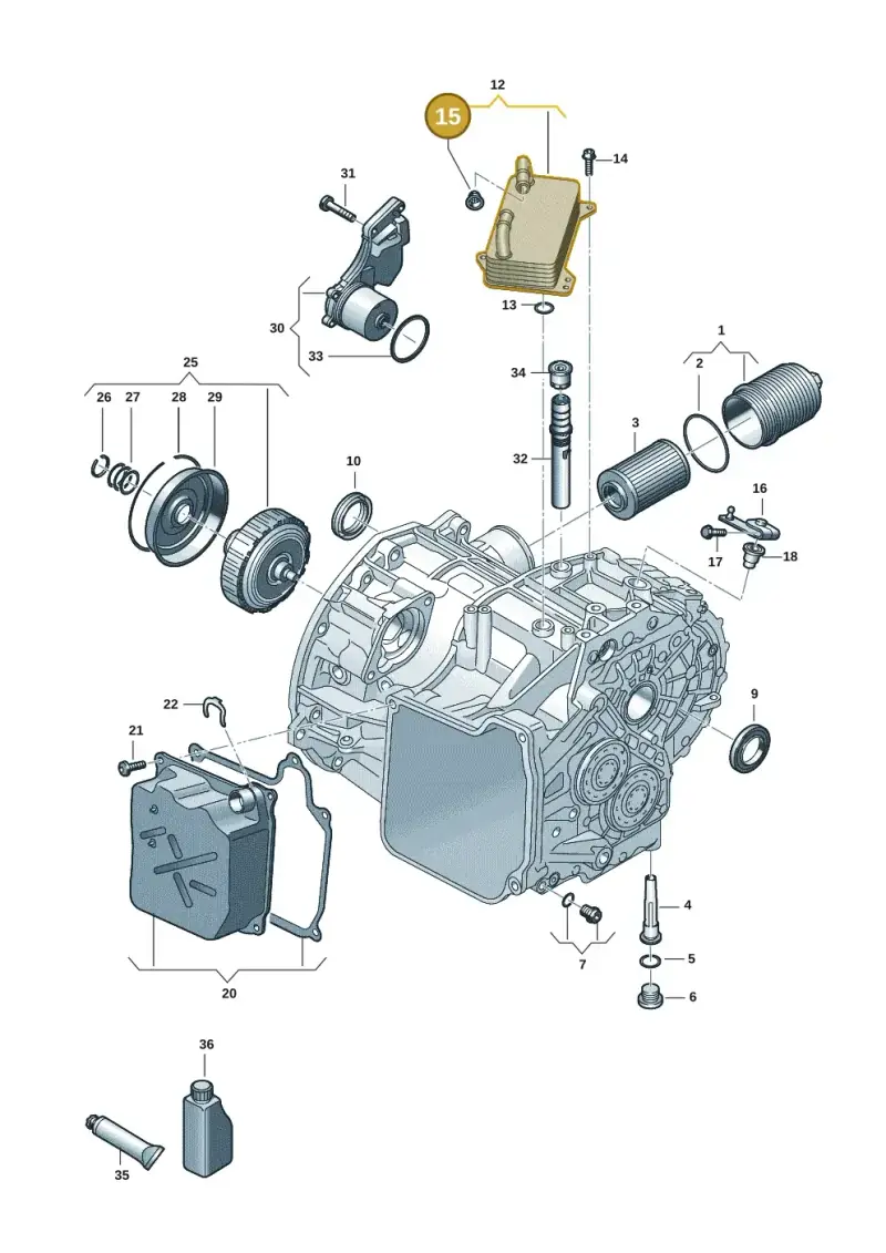 0GC317093 — Volkswagen Passat estate (2023-) diagram 7t0301590, position 15
