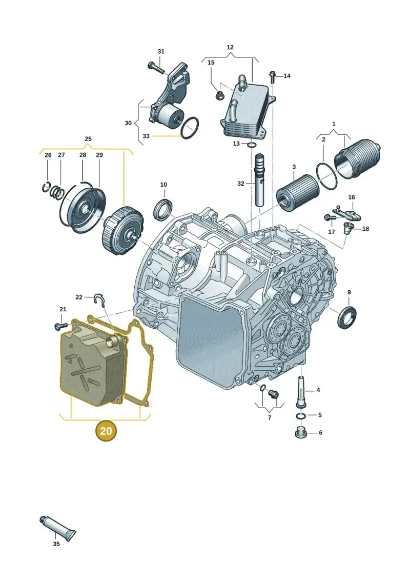 0GC325201L — Volkswagen Golf 2.0 BlueMotion (2019-2024) diagram 813300602, position 20