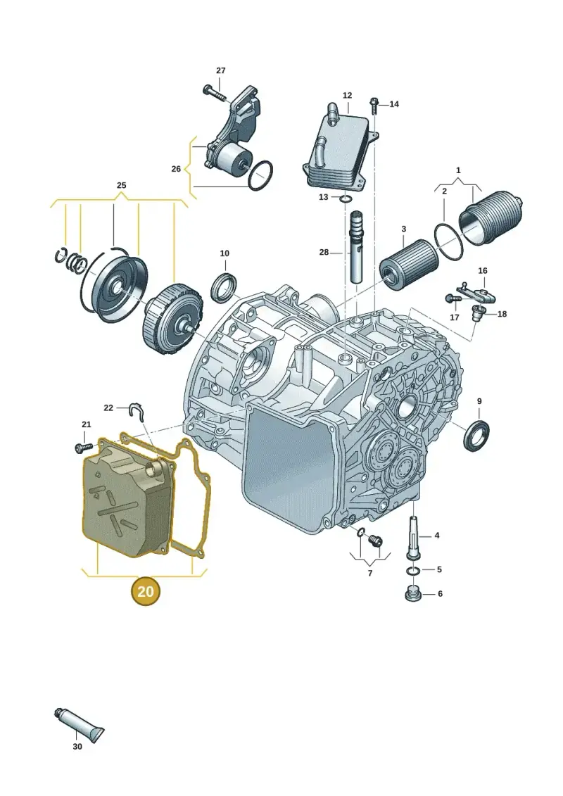 0GC325201L — Volkswagen Jetta 1.4 (2017-2024) diagram 827300655, position 20