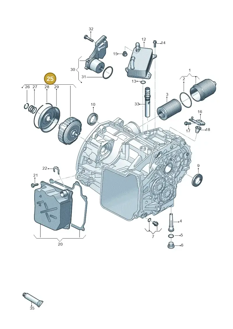 0GC398029B — Audi A3 Sportback (2019-2025) diagram 596300160, position 25