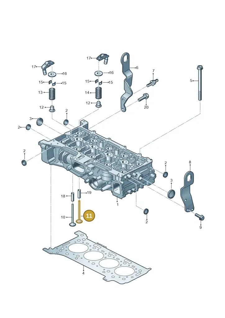 0XW109611A — Volkswagen Amarok twin cab (2022-) diagram 2hb103601, position 11