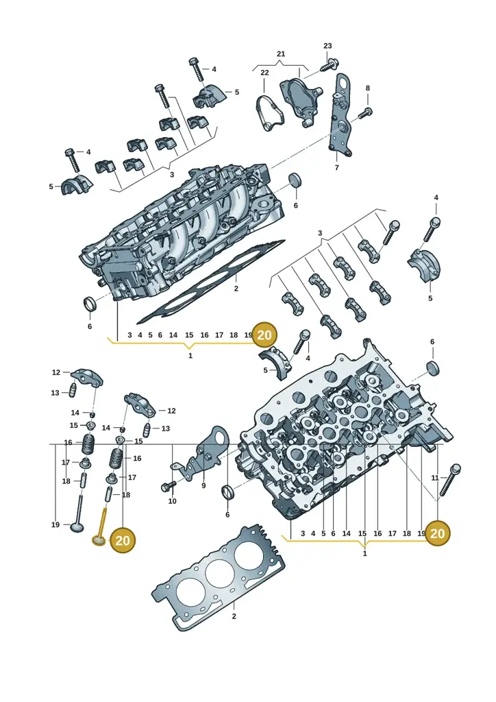 0XW109611B — Volkswagen Amarok twin cab (2022-) diagram 2hb103450, position 20
