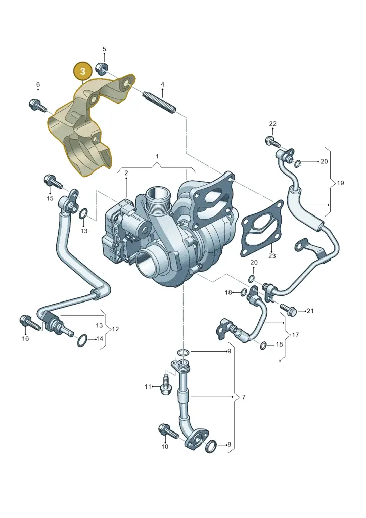 0XW145536 — Volkswagen Amarok twin cab (2022-) diagram 2hb145144, position 3