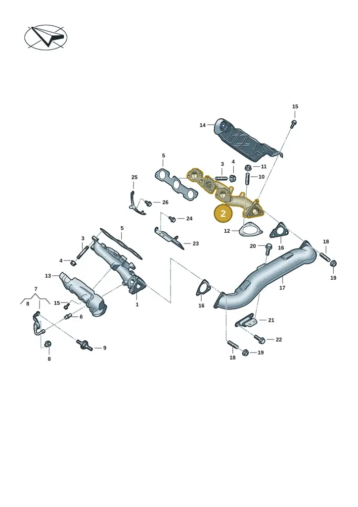 0XW253034B — Volkswagen Amarok twin cab (2022-) diagram 2hb253070, position 2