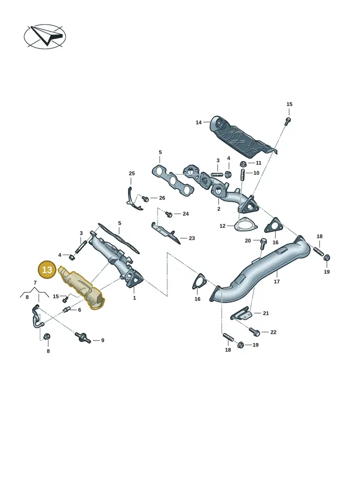 0XW253703C — Volkswagen Amarok twin cab (2022-) diagram 2hb253070, position 13