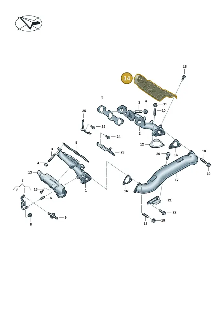 0XW253703L — Volkswagen Amarok twin cab (2022-) diagram 2hb253070, position 14
