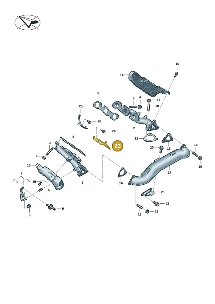 0XW253703N — Volkswagen Amarok twin cab (2022-) diagram 2hb253070, position 23