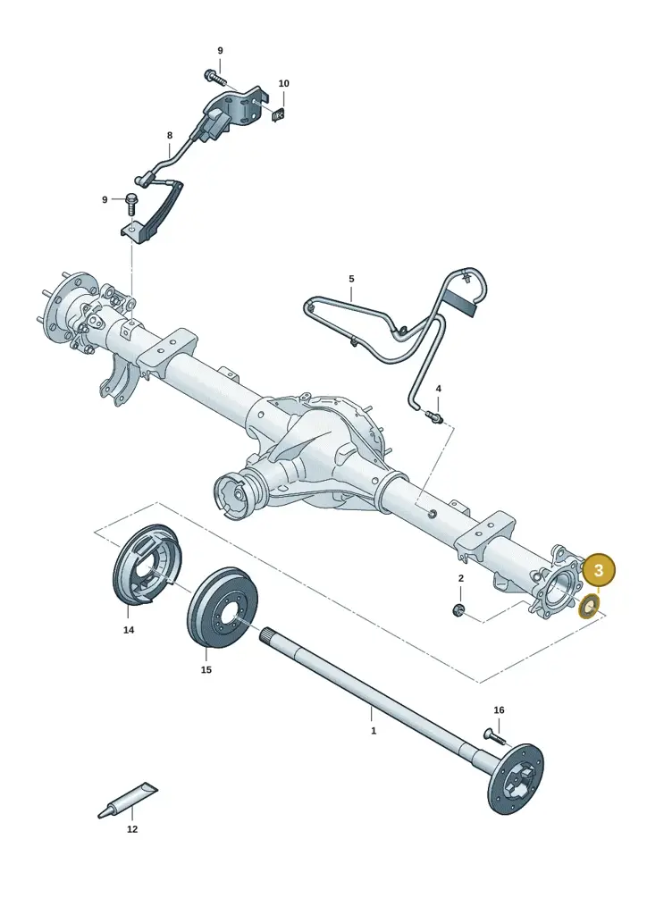 0XW323862 — Volkswagen Amarok twin cab (2022-) diagram 2hb501100, position 3