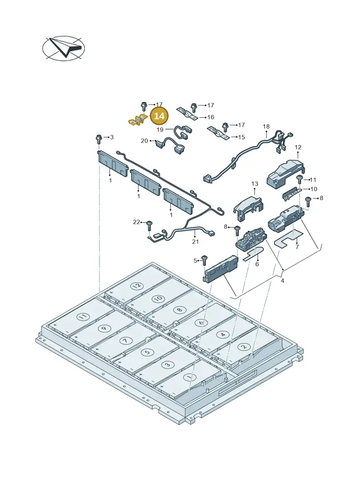 0Z1915139Q — Volkswagen ID.7 Limousine Pro (2023-) diagram 082915081, position 14