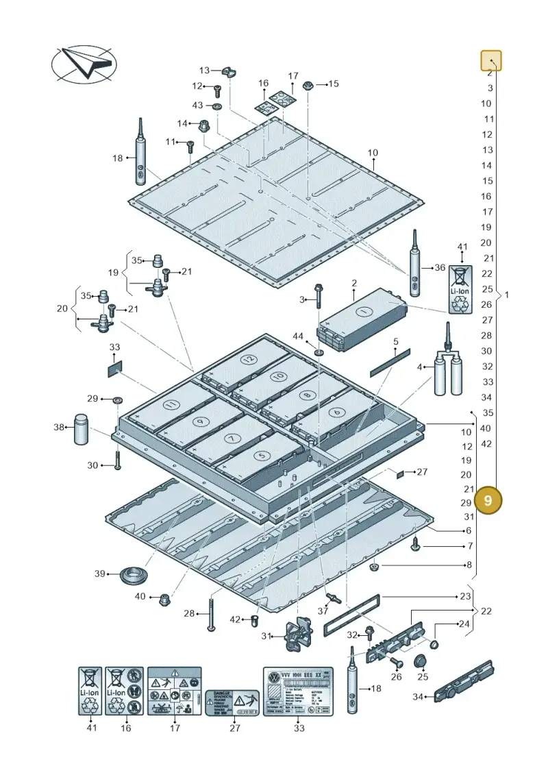 0Z1998003 — Skoda Enyaq (2020-2021) diagram 062915050, position 9