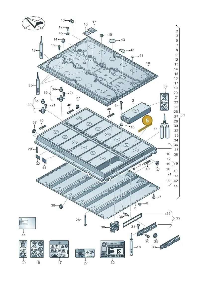 0Z1998474 — Volkswagen ID.7 Limousine Pro (2023-) diagram 091915050, position 5