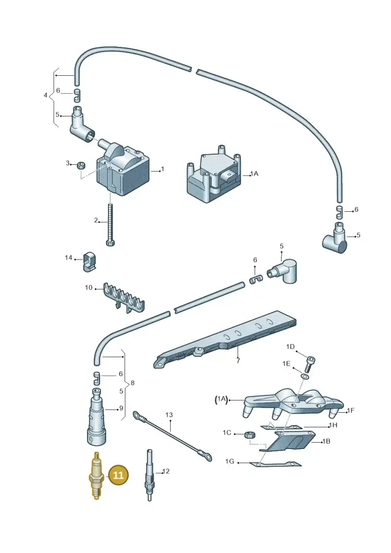 101000036AA — Volkswagen LUPO/3L TDI (1998-2003) diagram 232905000, position 11