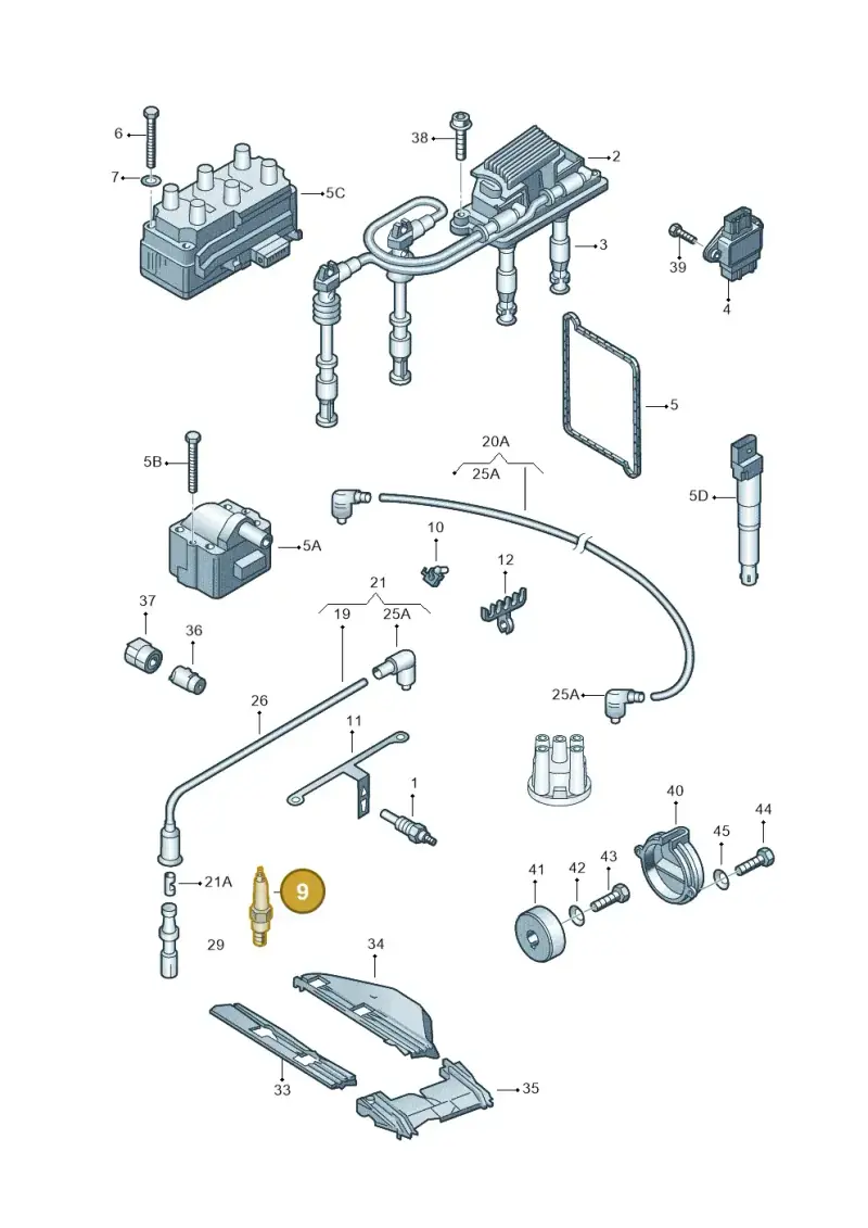 101000063AA — Volkswagen Sharan (2008-2010) diagram 162905100, position 9