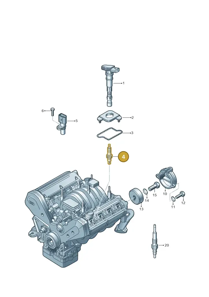101905616 — Volkswagen Phaeton 4motion (2010-2016) diagram 291905500, position 4