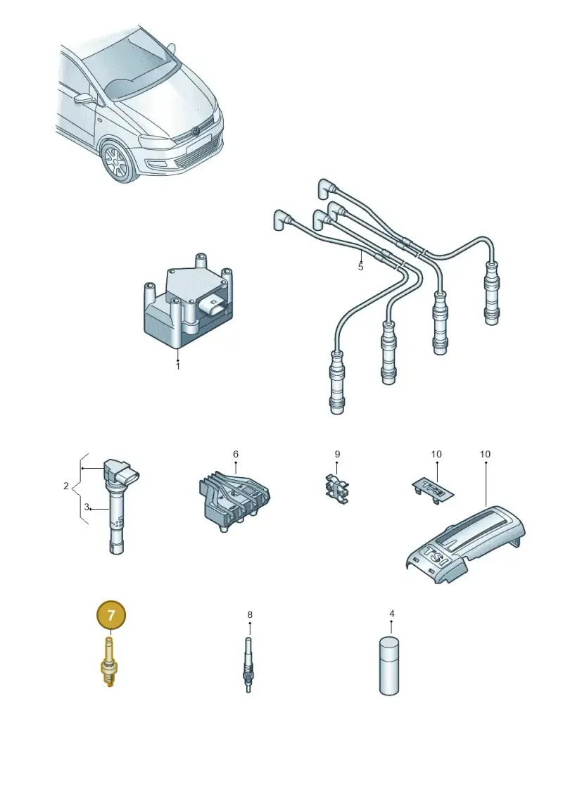 101905617C — Volkswagen Polo (2012-2014) diagram 747905000, position 7