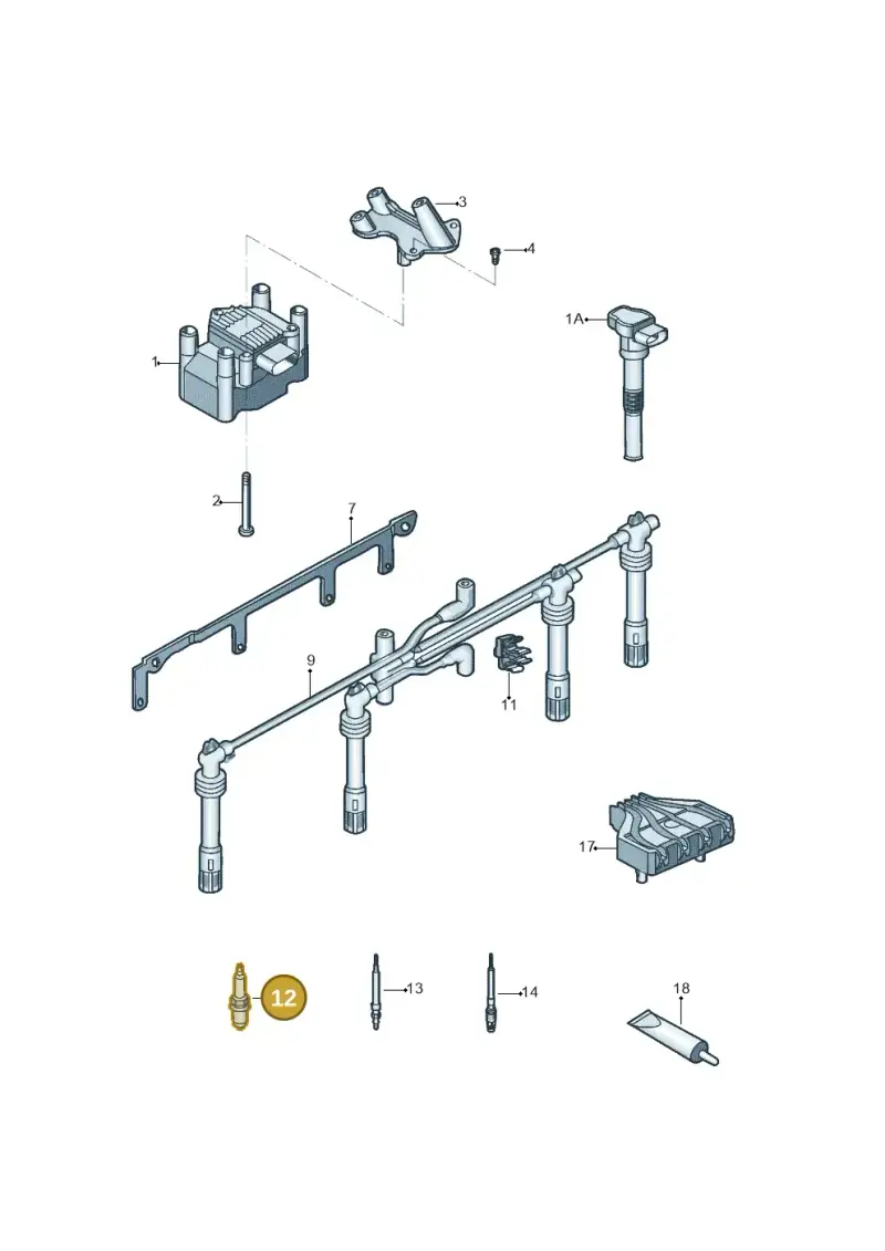 101905617C — Volkswagen Jetta (2014-2017) diagram 789905000, position 12