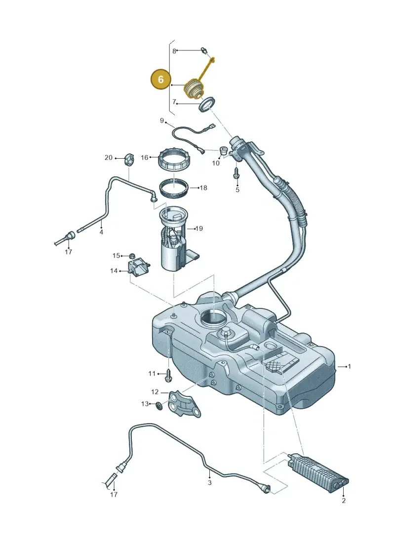 107201551FG — Volkswagen Up! 1.0 BlueMotion (2016-2023) diagram 892201044, position 6