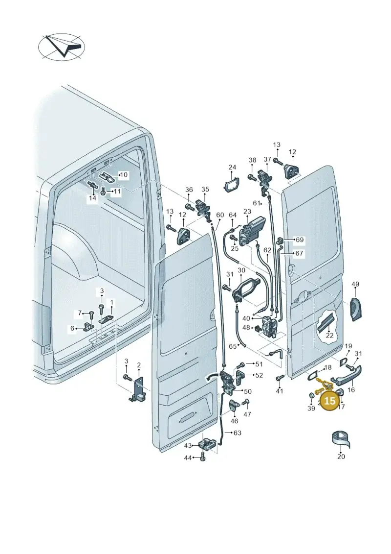 107827737 — Volkswagen E-Crafter 35 (2018-2024) diagram 806827650, position 15