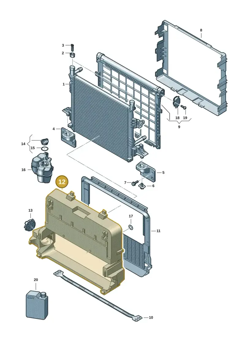 10A121293F — Volkswagen ID.3 Pro (2019-2024) diagram 10a122100, position 12