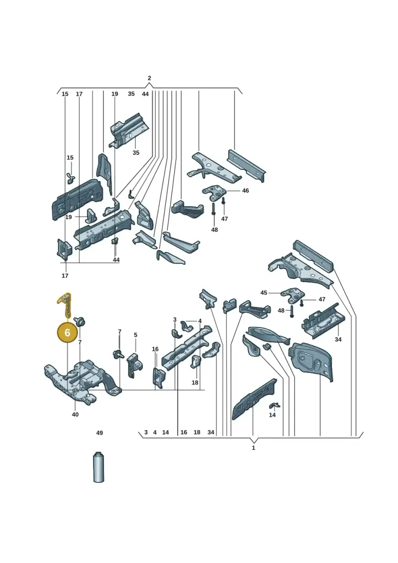 10A803714 — Volkswagen Aero saloon (2023-) diagram 11d803000, position 6