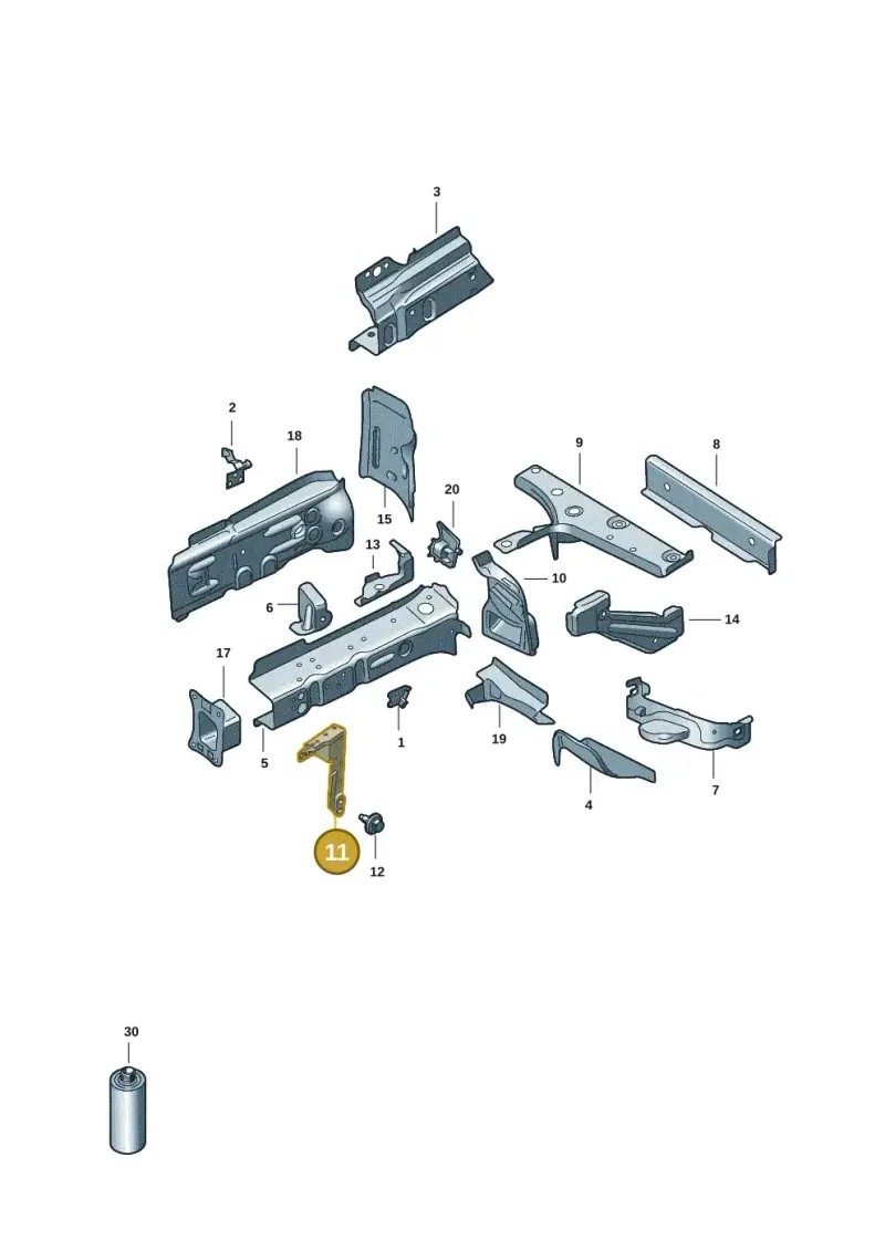 10A803714 — Volkswagen ID.7 Limousine Pro (2023-) diagram 14b803001, position 11