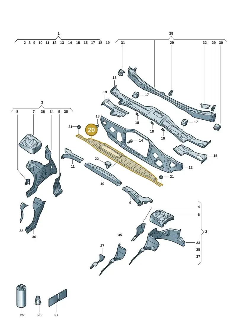 10A806239C — Volkswagen ID.3 Pro (2019-2024) diagram 10a803005, position 20