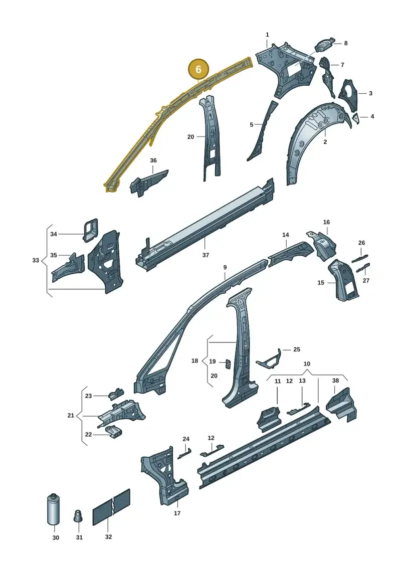 10A809422B — Volkswagen ID.3 Pro (2019-2024) diagram 10a809010, position 6