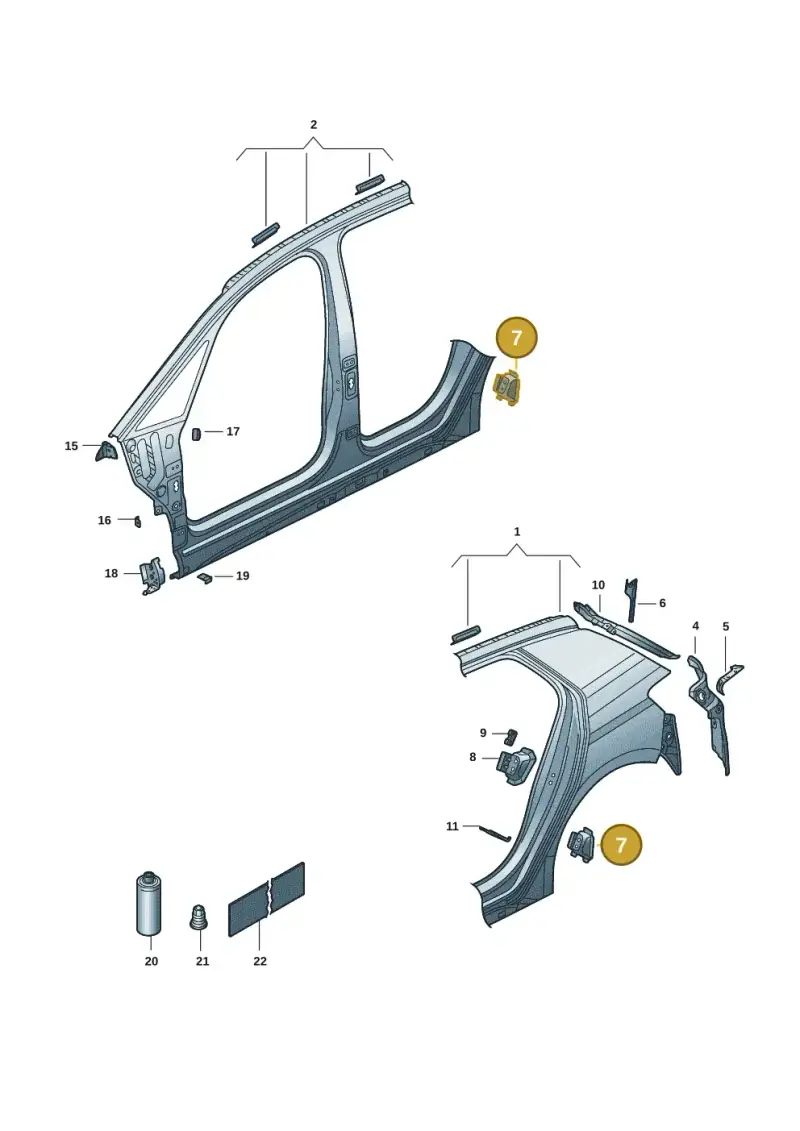 10A809460 — Volkswagen ID.3 Pro (2019-2024) diagram 10a809070, position 7