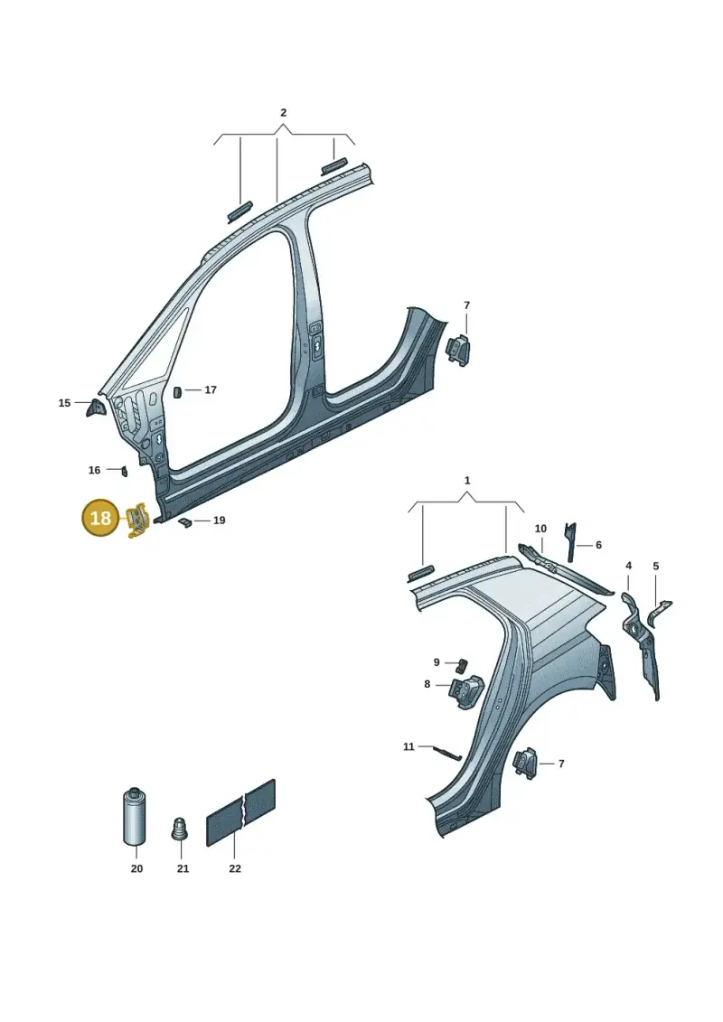 10A810334 — Volkswagen ID.3 Pro (2019-2024) diagram 10a809070, position 18