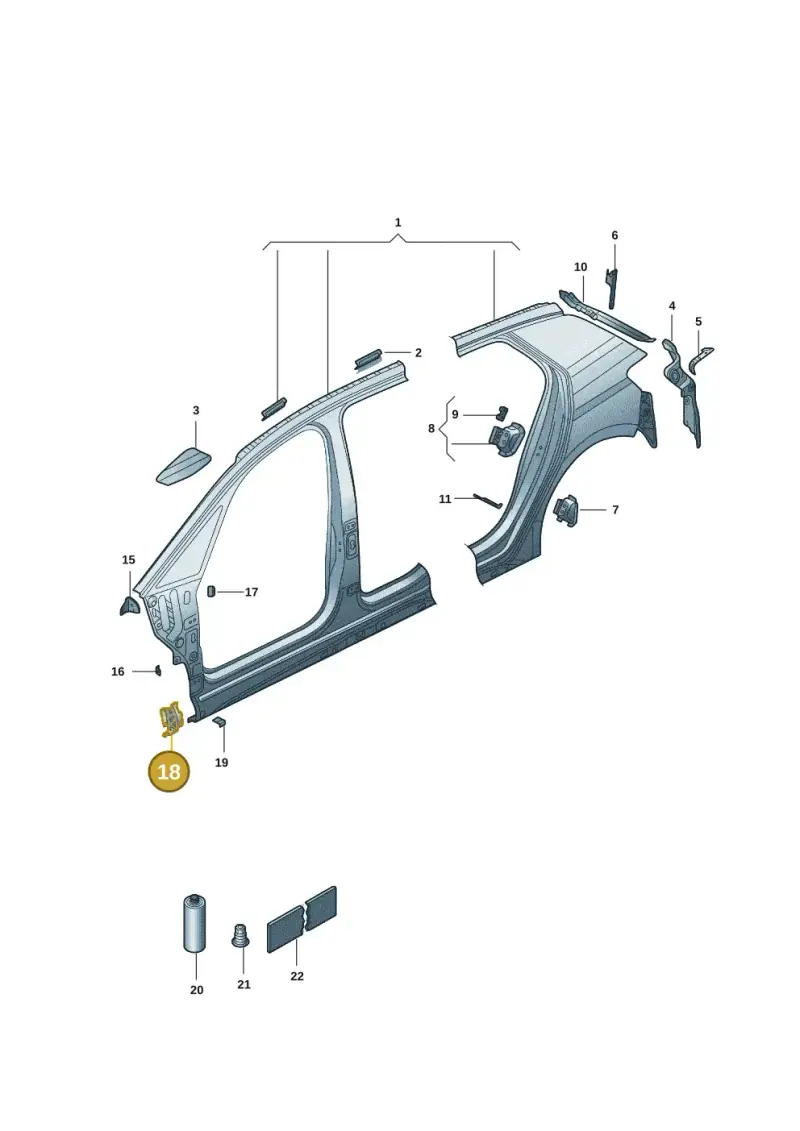10A810334 — Volkswagen ID.3 (2021-) diagram 10d809070, position 18